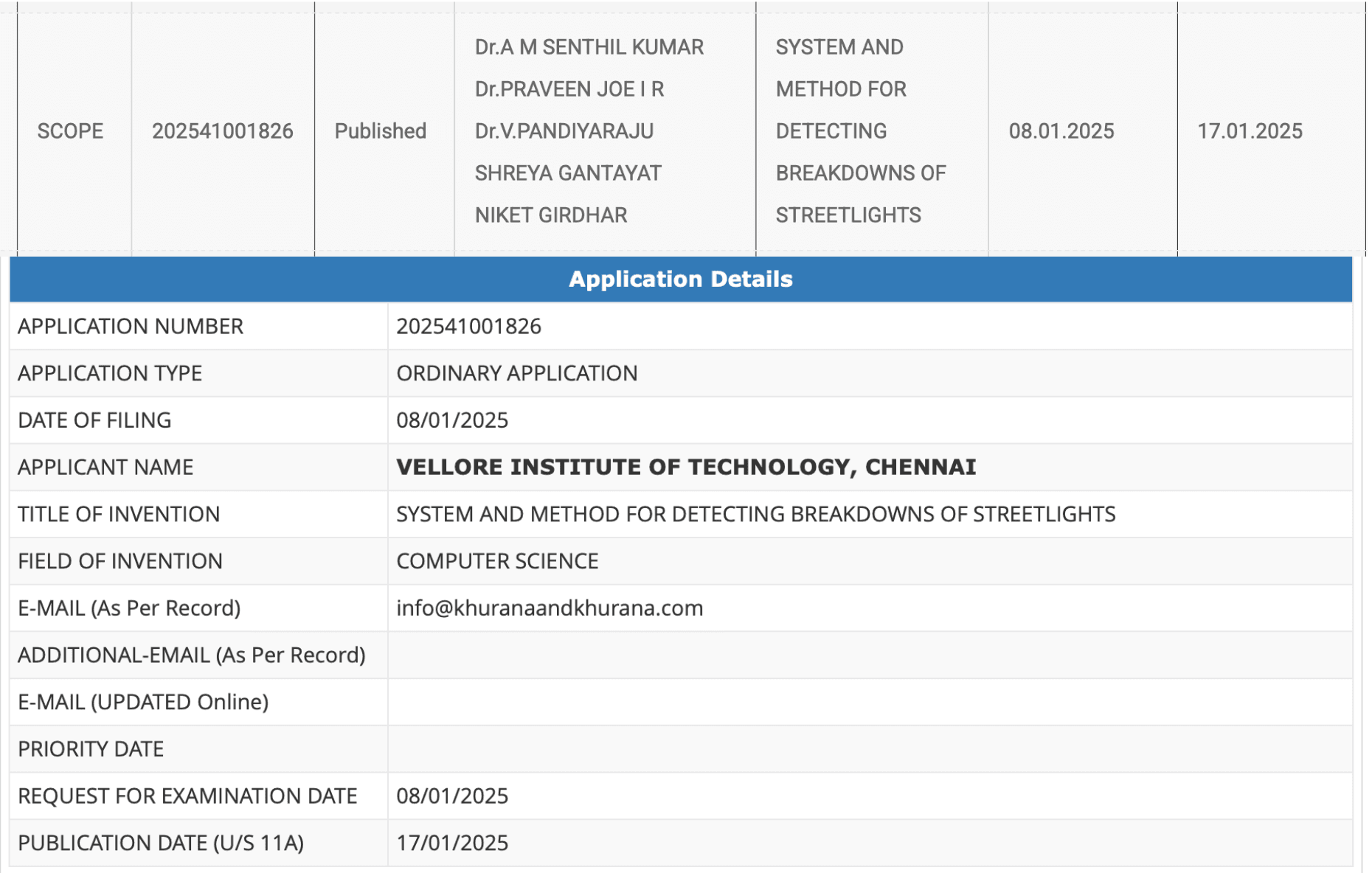 System and Method for Detecting Breakdowns of Streetlights